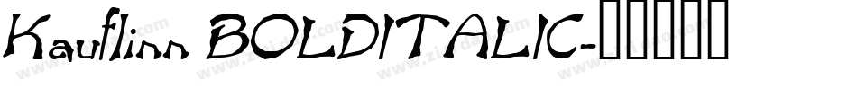 Kauflinn BOLDITALIC字体转换